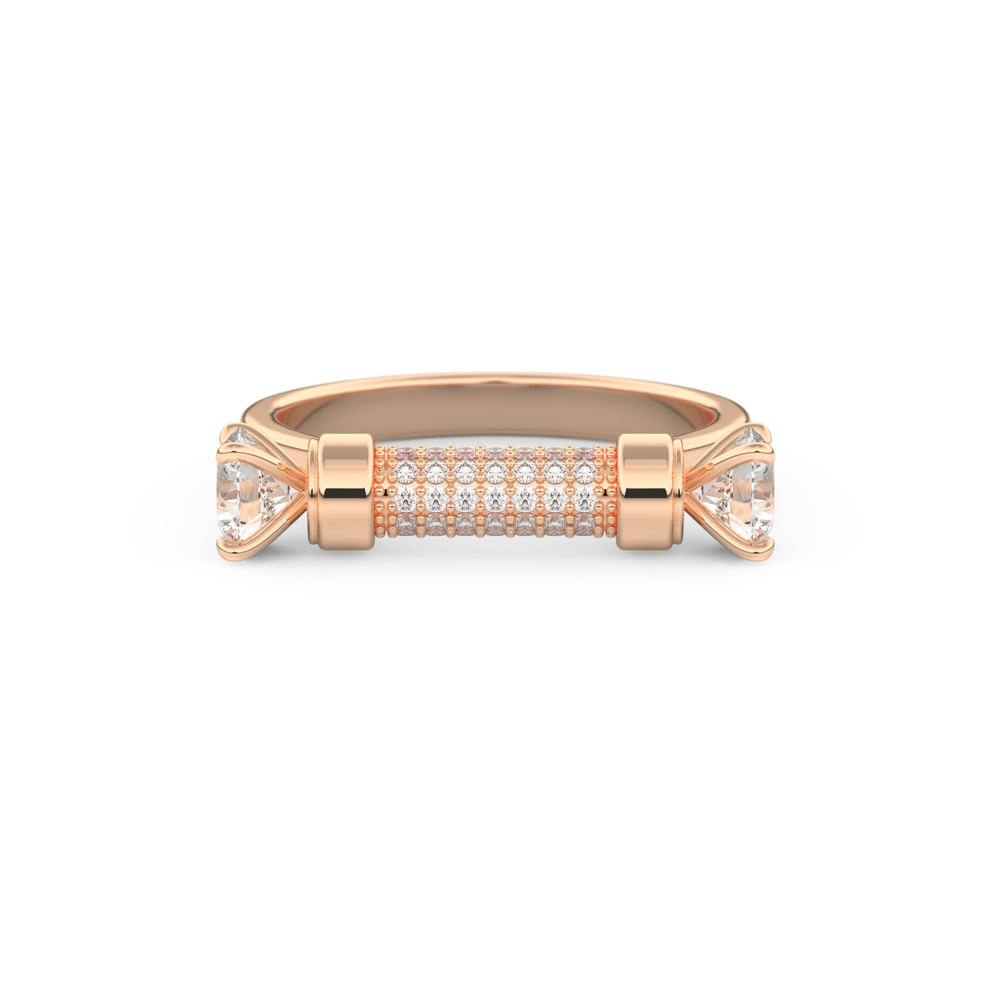 Wedding Band with 1.07 CT Round Cut Moissanite – Yellow, White, or Rose Gold