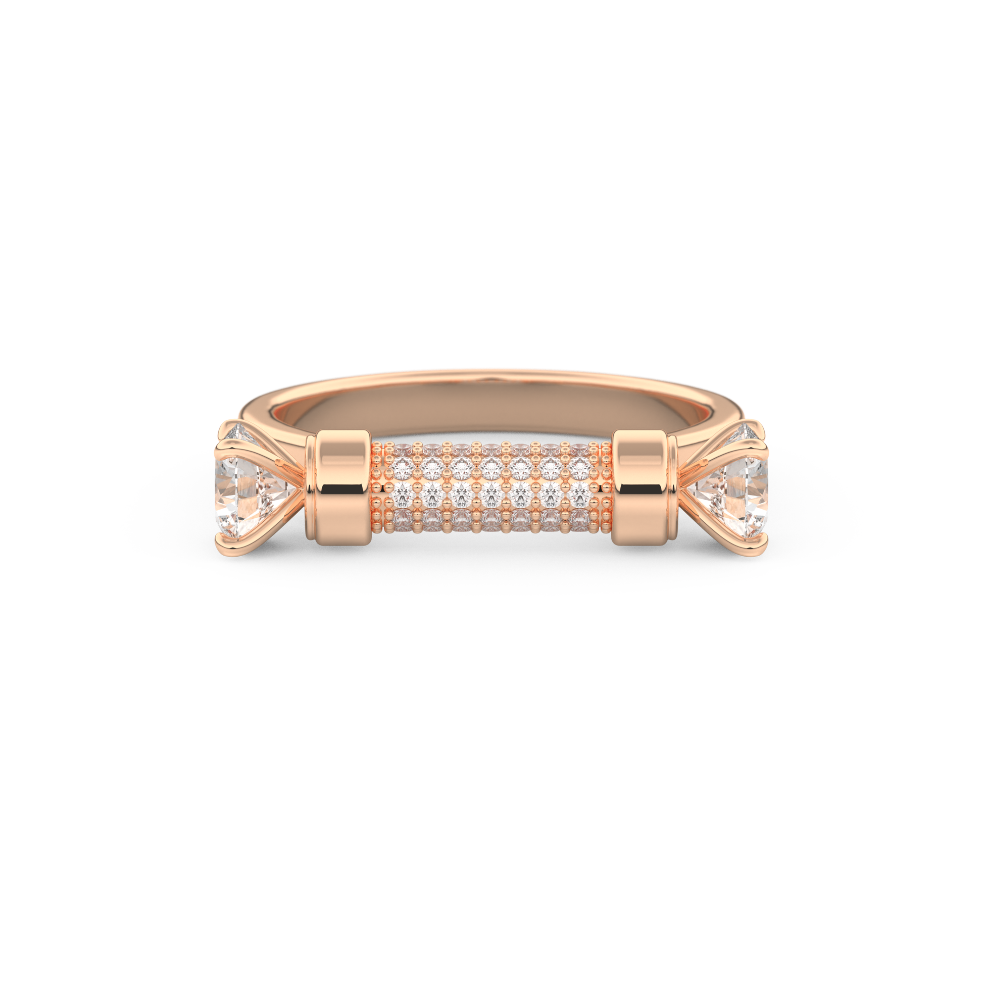 Wedding Band with 1.07 CT Round Cut Moissanite – Yellow, White, or Rose Gold