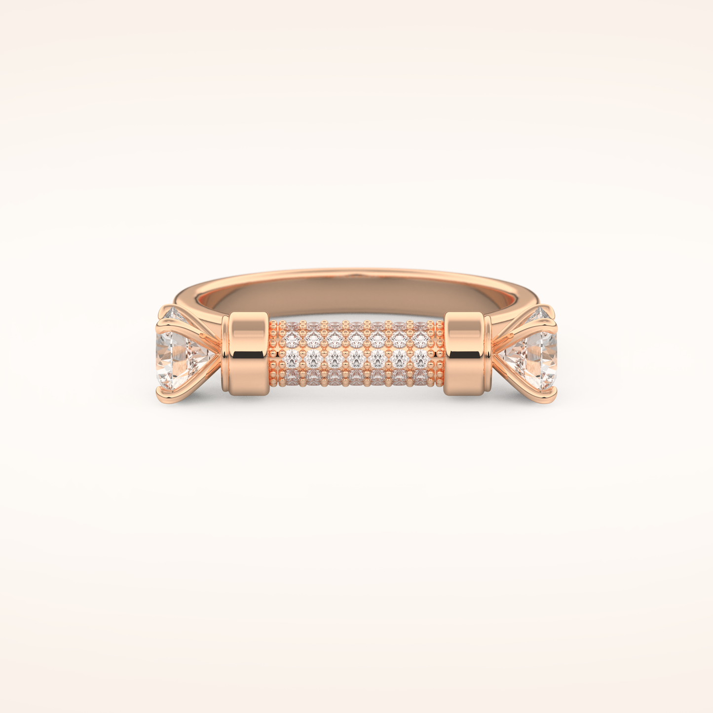1.07 TCW Round Shaped Moissanite Lightning Bolt Of Zeus Wedding Band