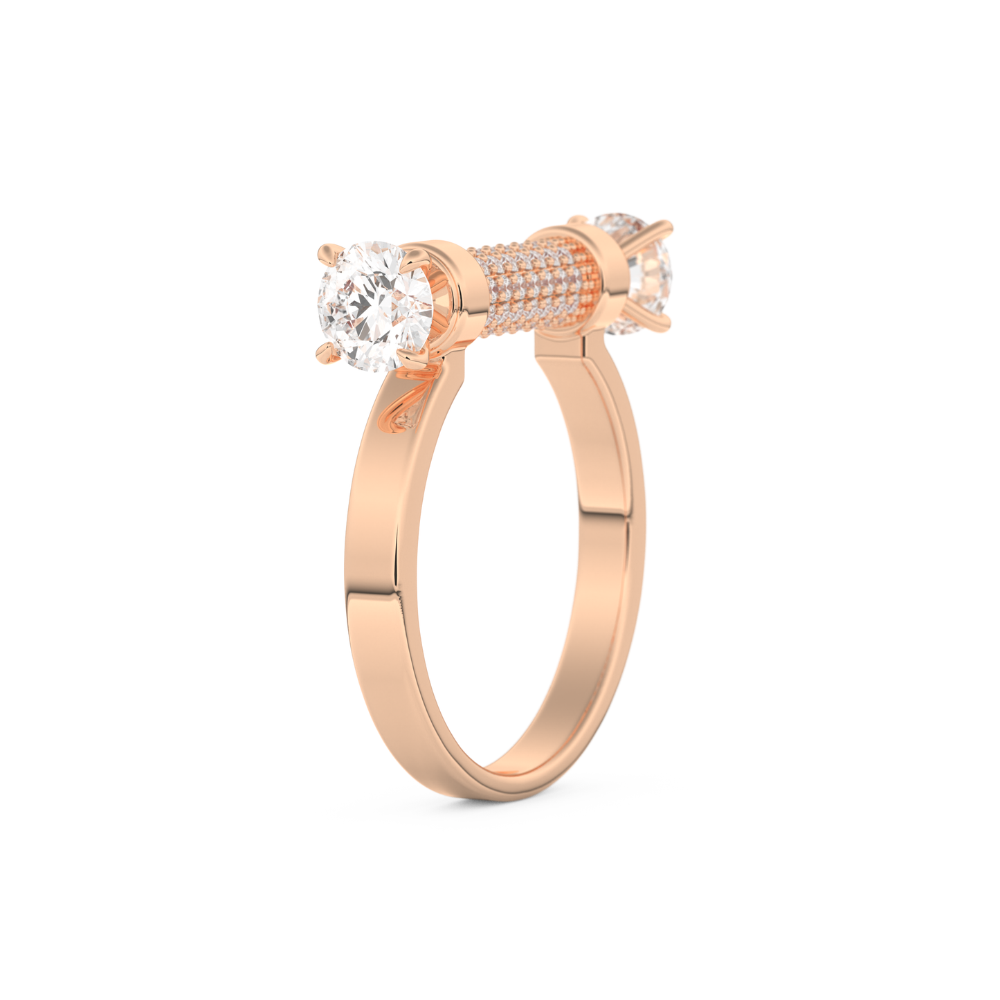 Wedding Band with 1.07 CT Round Cut Moissanite – Yellow, White, or Rose Gold