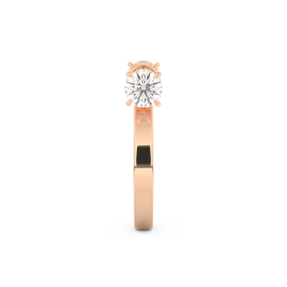 Wedding Band with 1.07 CT Round Cut Moissanite – Yellow, White, or Rose Gold