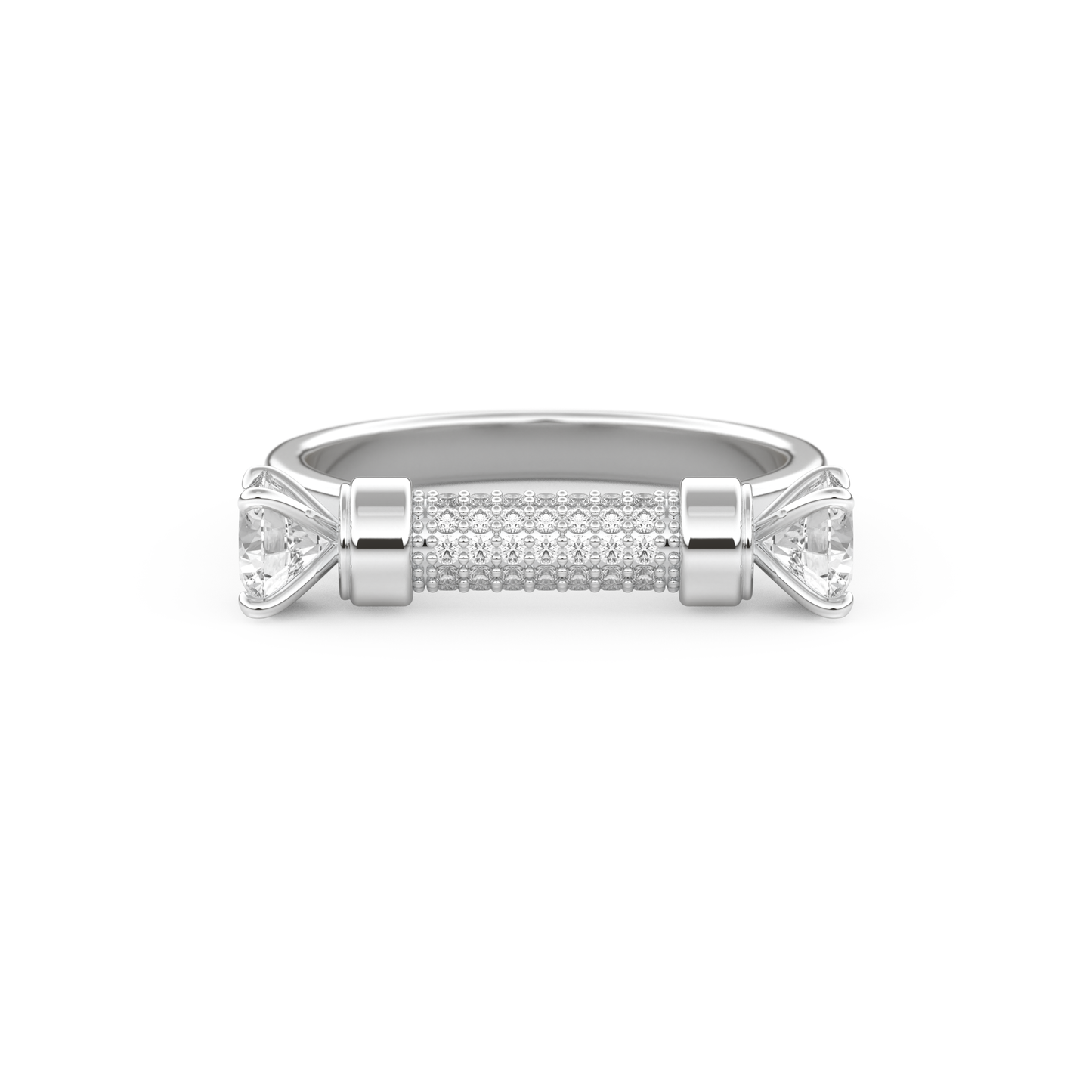 Wedding Band with 1.07 CT Round Cut Moissanite – Yellow, White, or Rose Gold