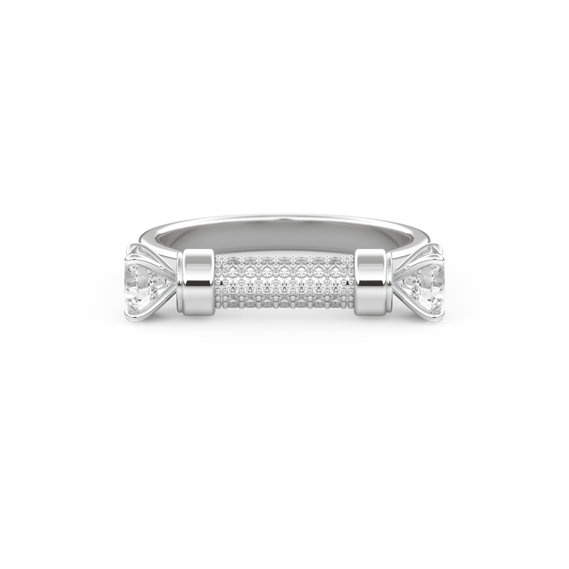 Wedding Band with 1.07 CT Round Cut Moissanite – Yellow, White, or Rose Gold