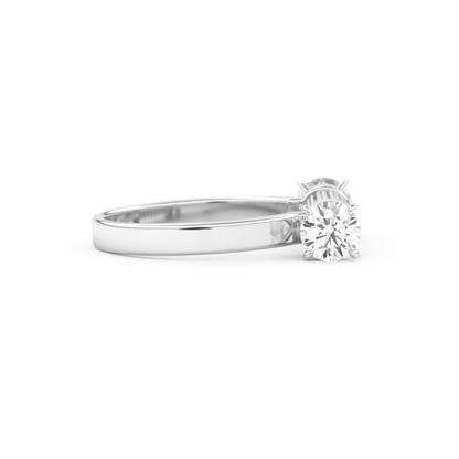 Wedding Band with 1.07 CT Round Cut Moissanite – Yellow, White, or Rose Gold