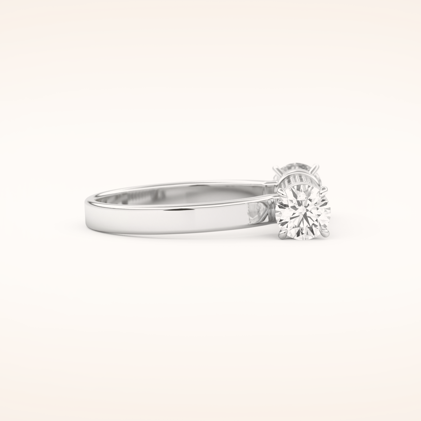 1.07 TCW Round Shaped Moissanite Lightning Bolt Of Zeus Wedding Band