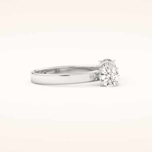 1.07 TCW Round Shaped Moissanite Lightning Bolt Of Zeus Wedding Band