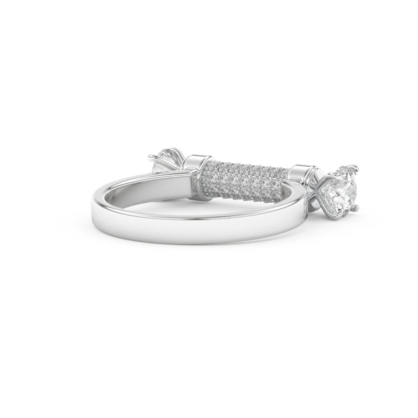 Wedding Band with 1.07 CT Round Cut Moissanite – Yellow, White, or Rose Gold