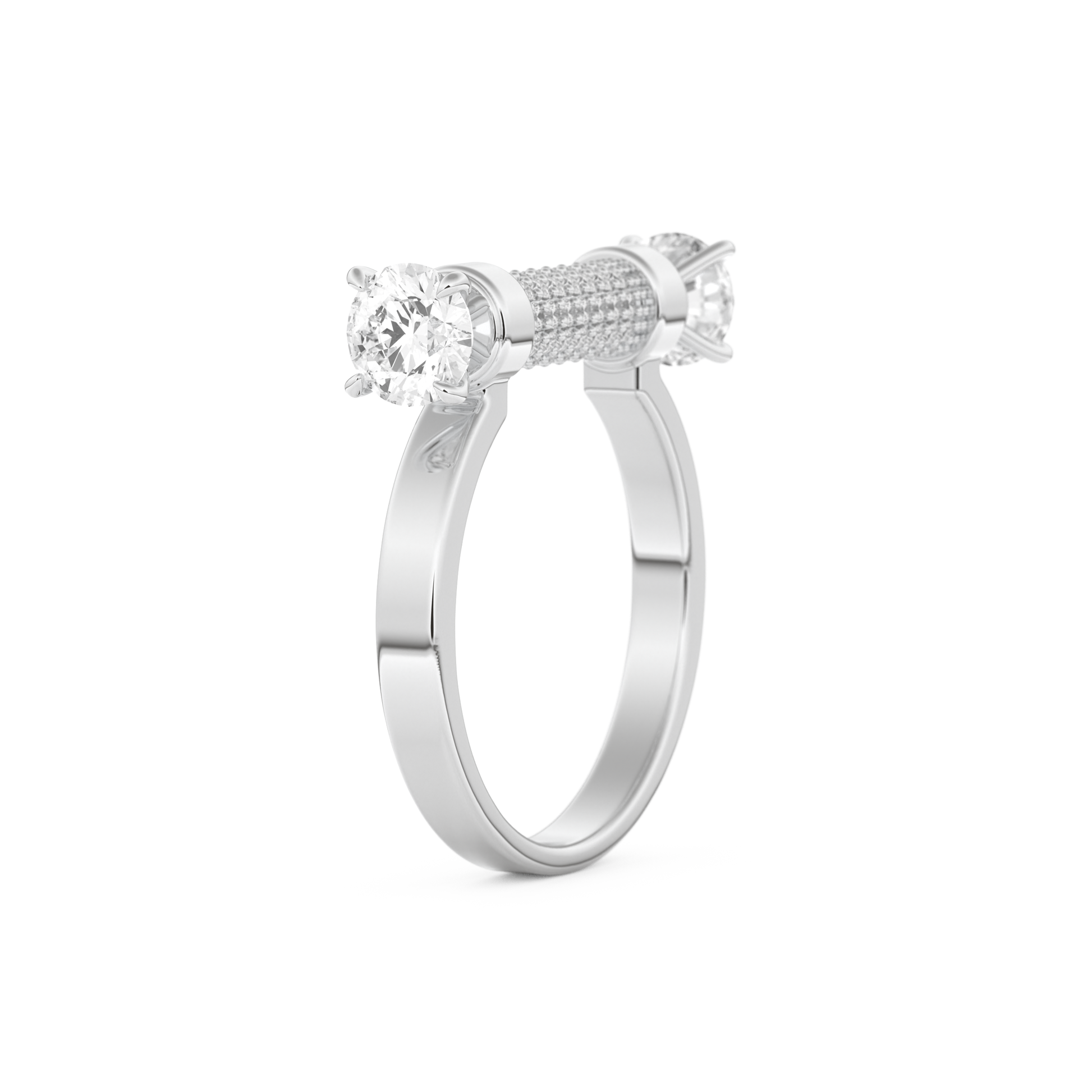 Wedding Band with 1.07 CT Round Cut Moissanite – Yellow, White, or Rose Gold