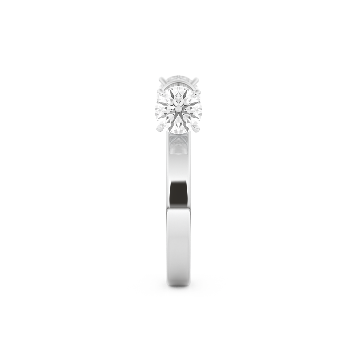Wedding Band with 1.07 CT Round Cut Moissanite – Yellow, White, or Rose Gold