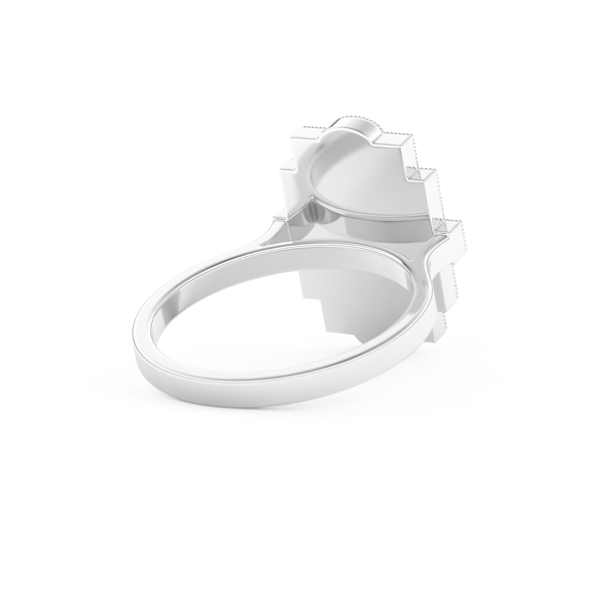 Elongated Emerald Cut 1.34 Carat Moissanite Ring – Halo Setting in Gold