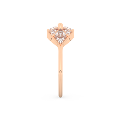 Wedding Band with 1.51 CT Triangle & Baguette Straight Cut Moissanite – Yellow, White, or Rose Gold