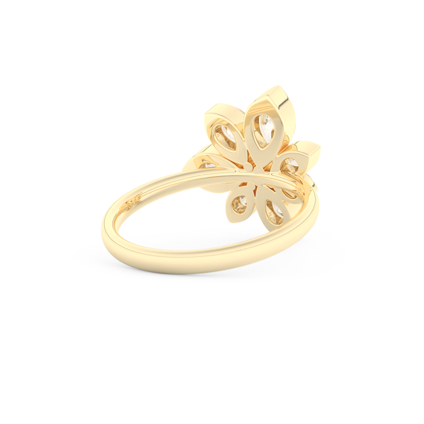 Wedding Band with 1.57 CT Pear Cut Moissanite – Yellow, White, or Rose Gold