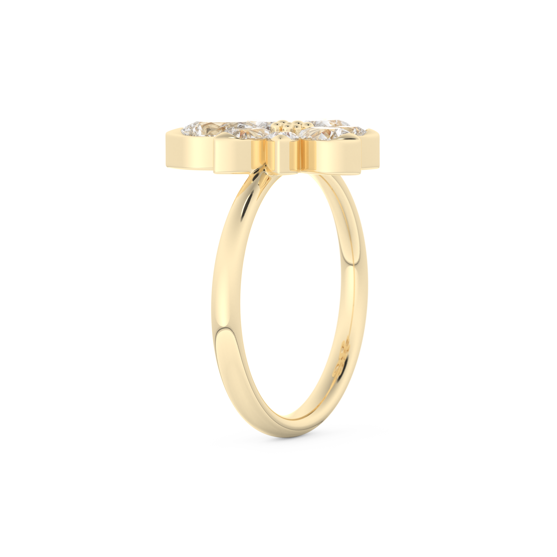 Wedding Band with 1.57 CT Pear Cut Moissanite – Yellow, White, or Rose Gold