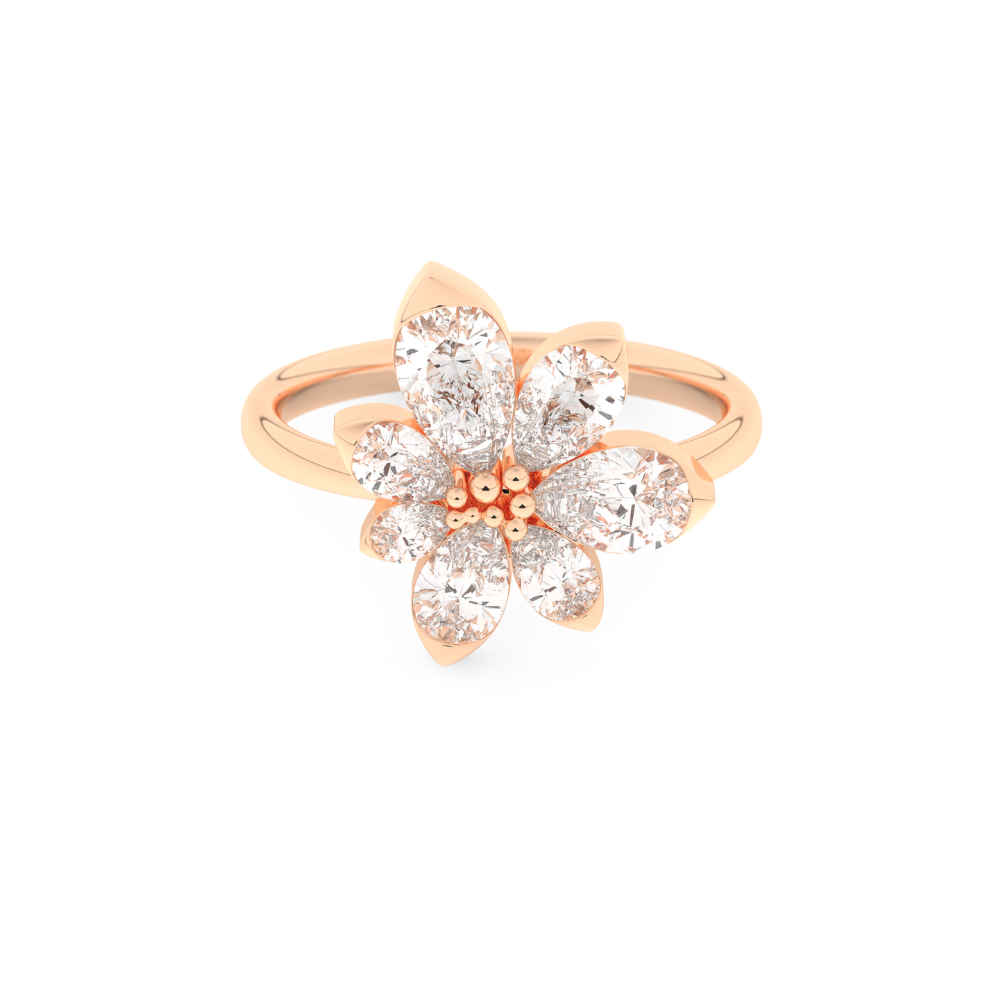Wedding Band with 1.57 CT Pear Cut Moissanite – Yellow, White, or Rose Gold