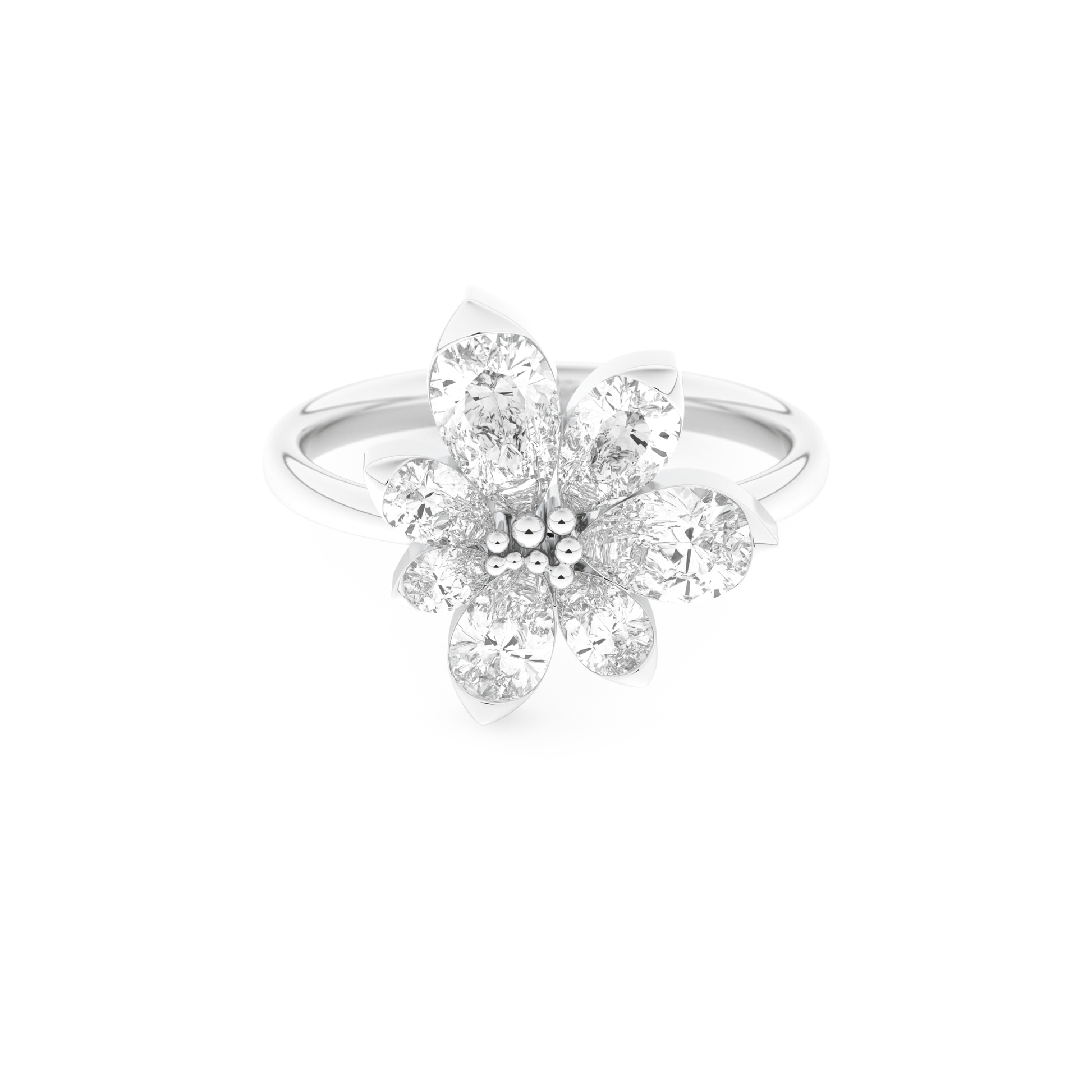 Wedding Band with 1.57 CT Pear Cut Moissanite – Yellow, White, or Rose Gold