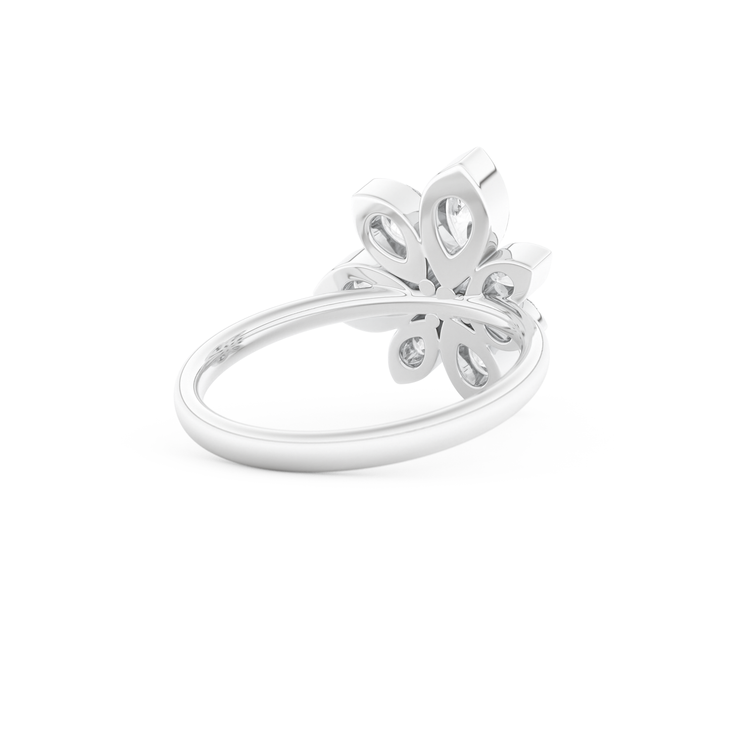 Wedding Band with 1.57 CT Pear Cut Moissanite – Yellow, White, or Rose Gold