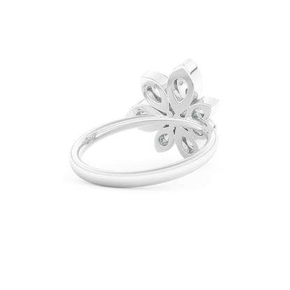 Wedding Band with 1.57 CT Pear Cut Moissanite – Yellow, White, or Rose Gold