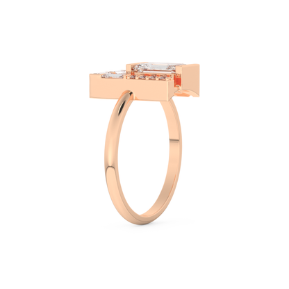 Wedding Band with 1.00 CT Round ,Emerald & Baguette Cut Moissanite – Yellow, White, or Rose Gold