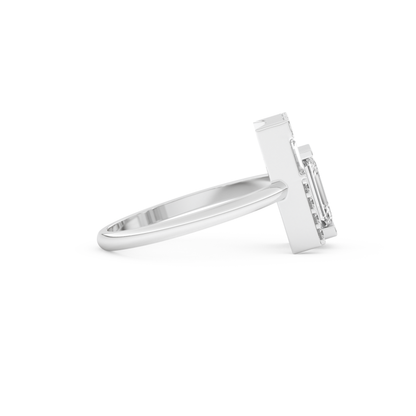 Wedding Band with 1.00 CT Round ,Emerald & Baguette Cut Moissanite – Yellow, White, or Rose Gold