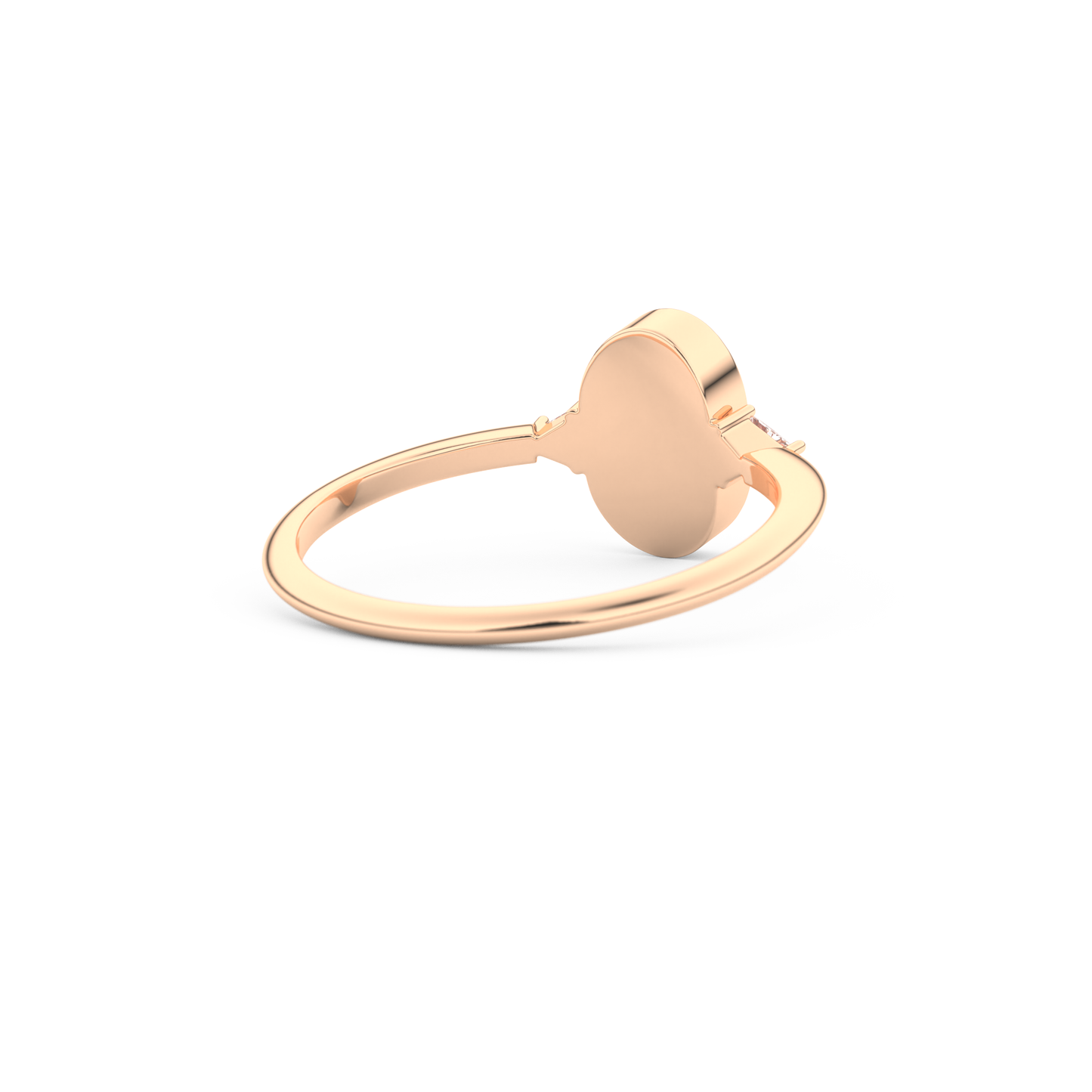 Wedding Band with 0.39 CT Triangle, Half Moon & Round Cut Moissanite – Yellow, White, or Rose Gold