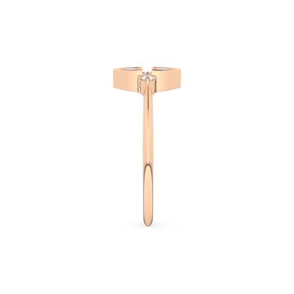 Wedding Band with 0.39 CT Triangle, Half Moon & Round Cut Moissanite – Yellow, White, or Rose Gold