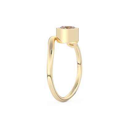 Wedding Band with 0.79 CT Round Cut Moissanite – Yellow, White, or Rose Gold
