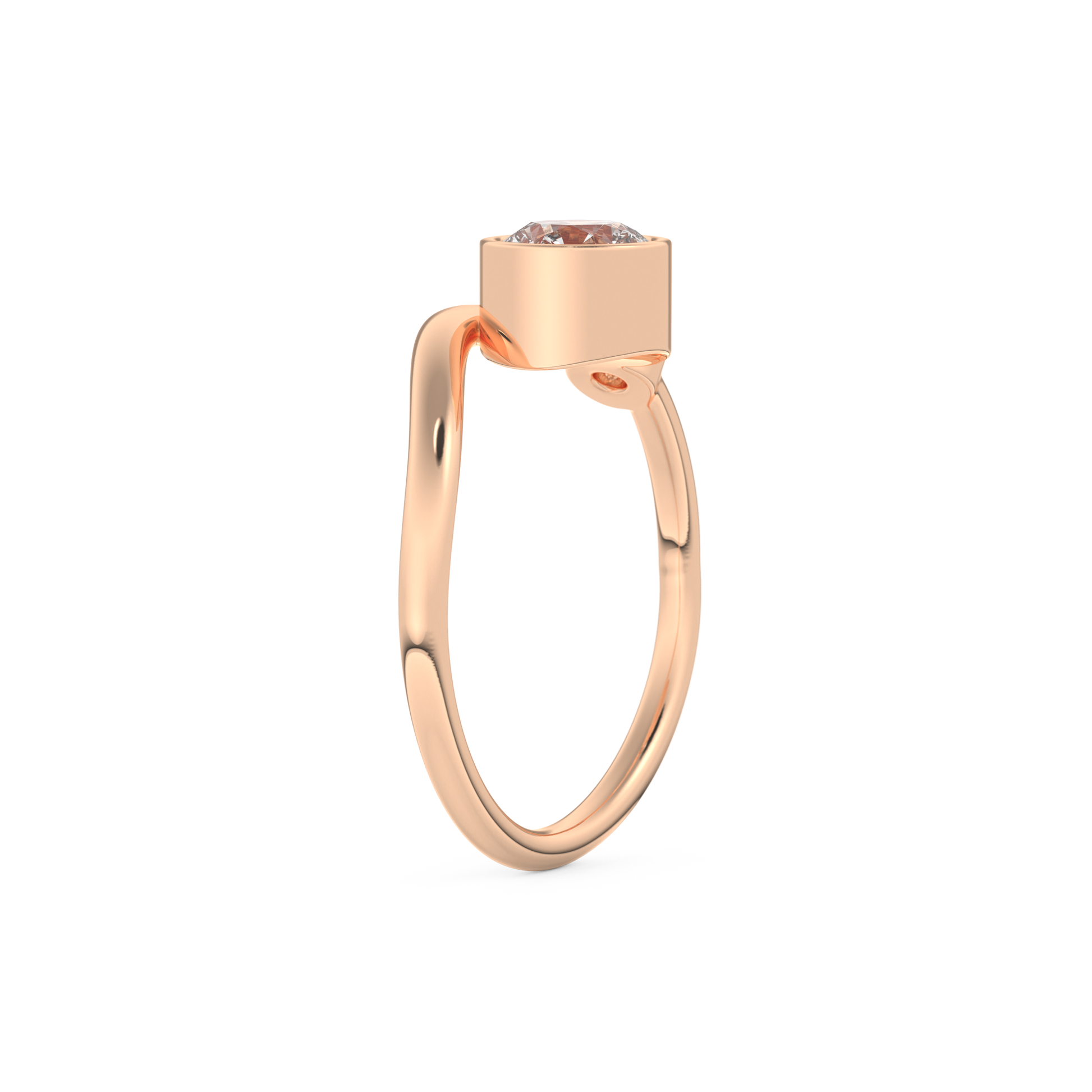 Wedding Band with 0.79 CT Round Cut Moissanite – Yellow, White, or Rose Gold