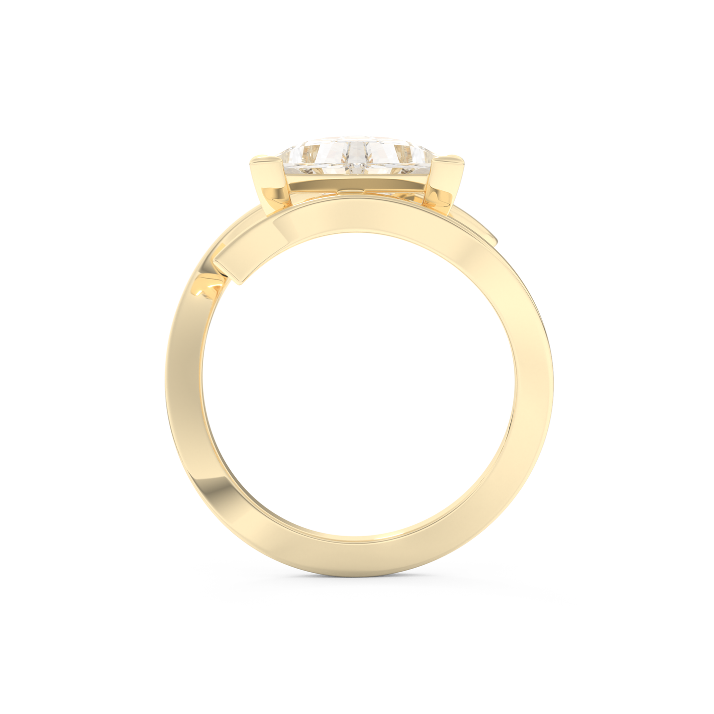 Triangle Cut 2.30 Carat Moissanite Ring – Solitaire Setting in Gold