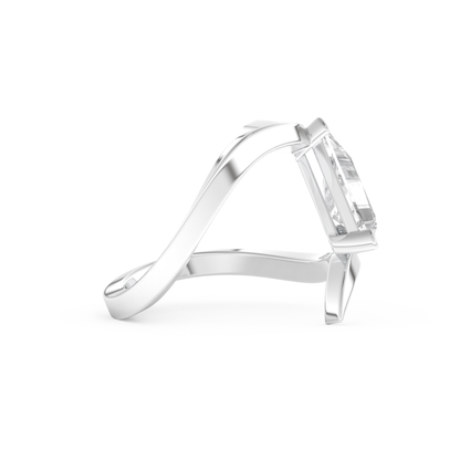 Triangle Cut 2.30 Carat Moissanite Ring – Solitaire Setting in Gold