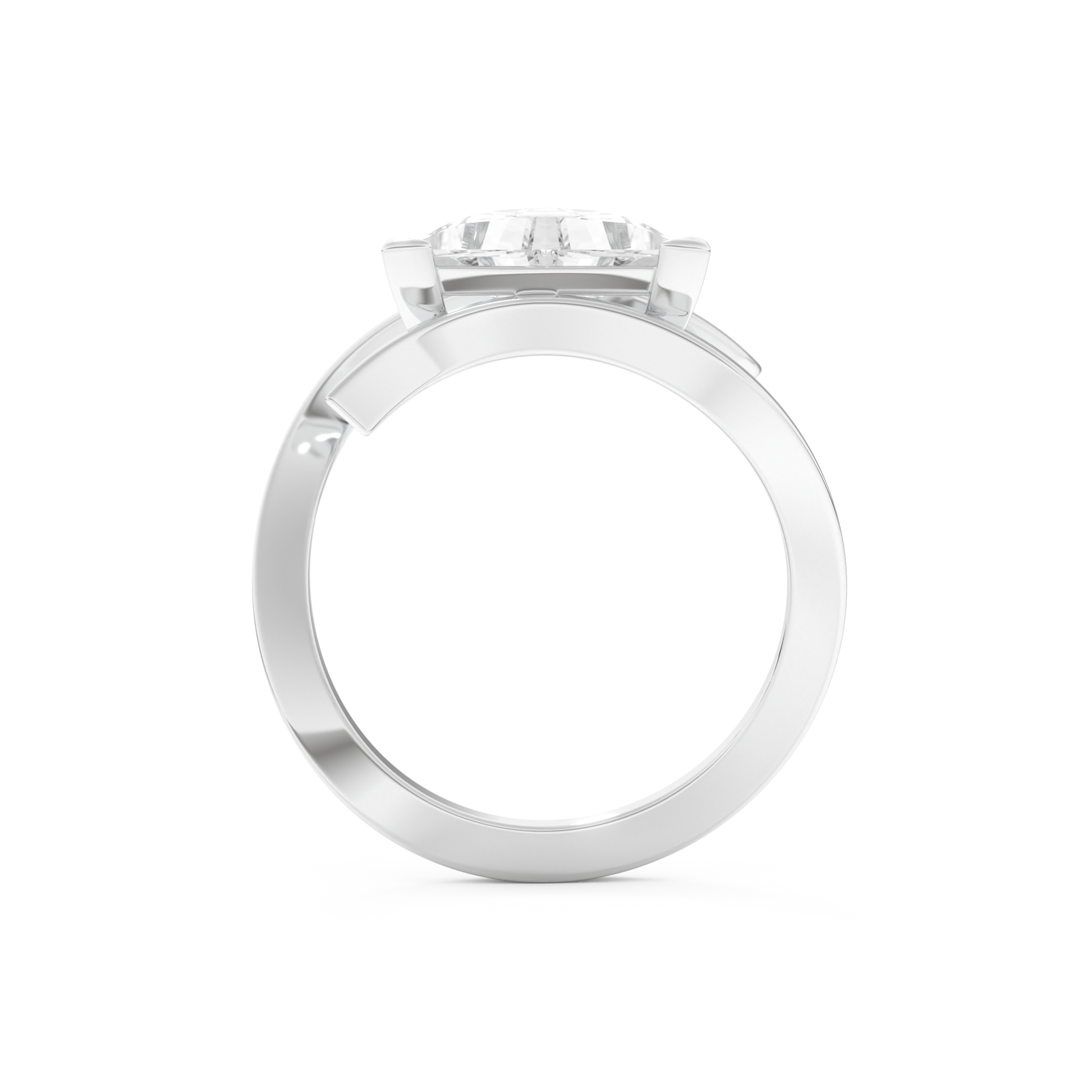 Triangle Cut 2.30 Carat Moissanite Ring – Solitaire Setting in Gold