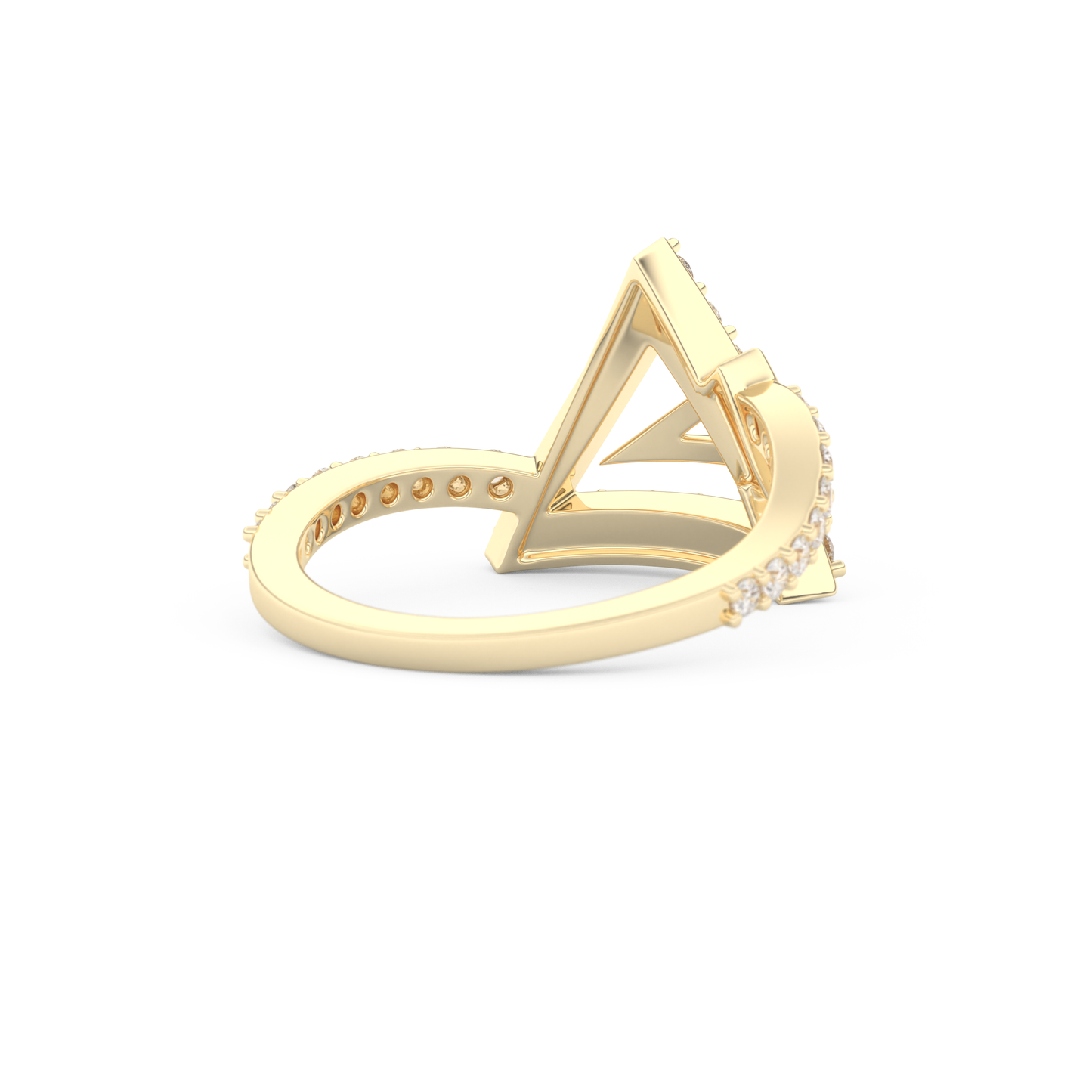 Half Eternity Wedding Band with 0.56 CT Round Cut Moissanite – Yellow, White, or Rose Gold