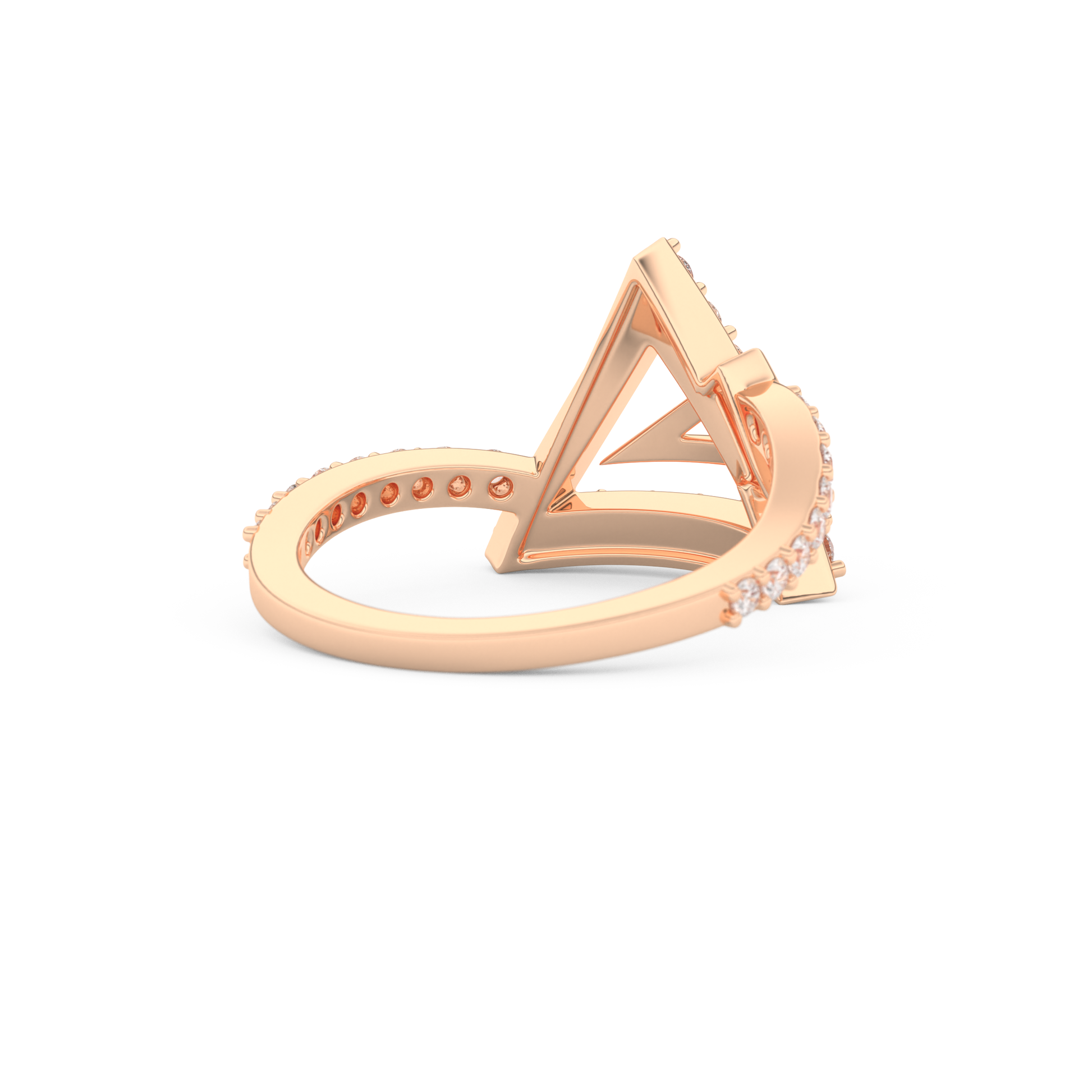 Half Eternity Wedding Band with 0.56 CT Round Cut Moissanite – Yellow, White, or Rose Gold