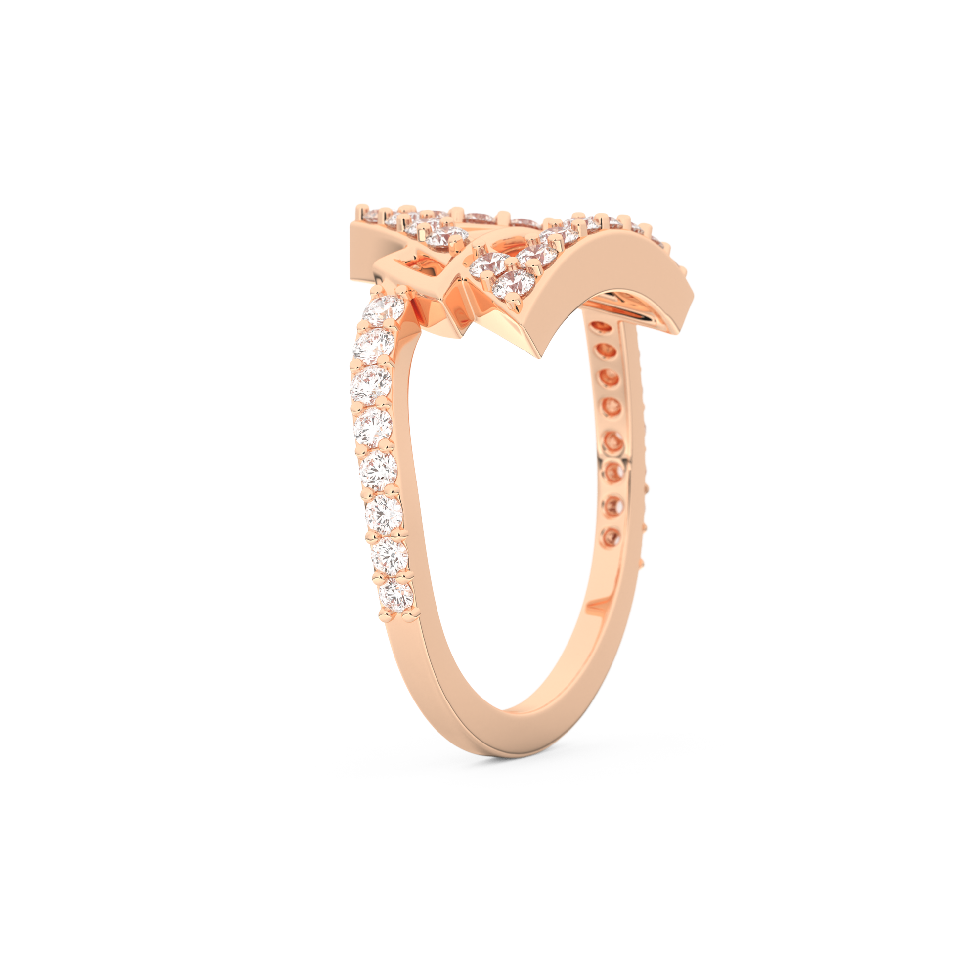 Half Eternity Wedding Band with 0.56 CT Round Cut Moissanite – Yellow, White, or Rose Gold
