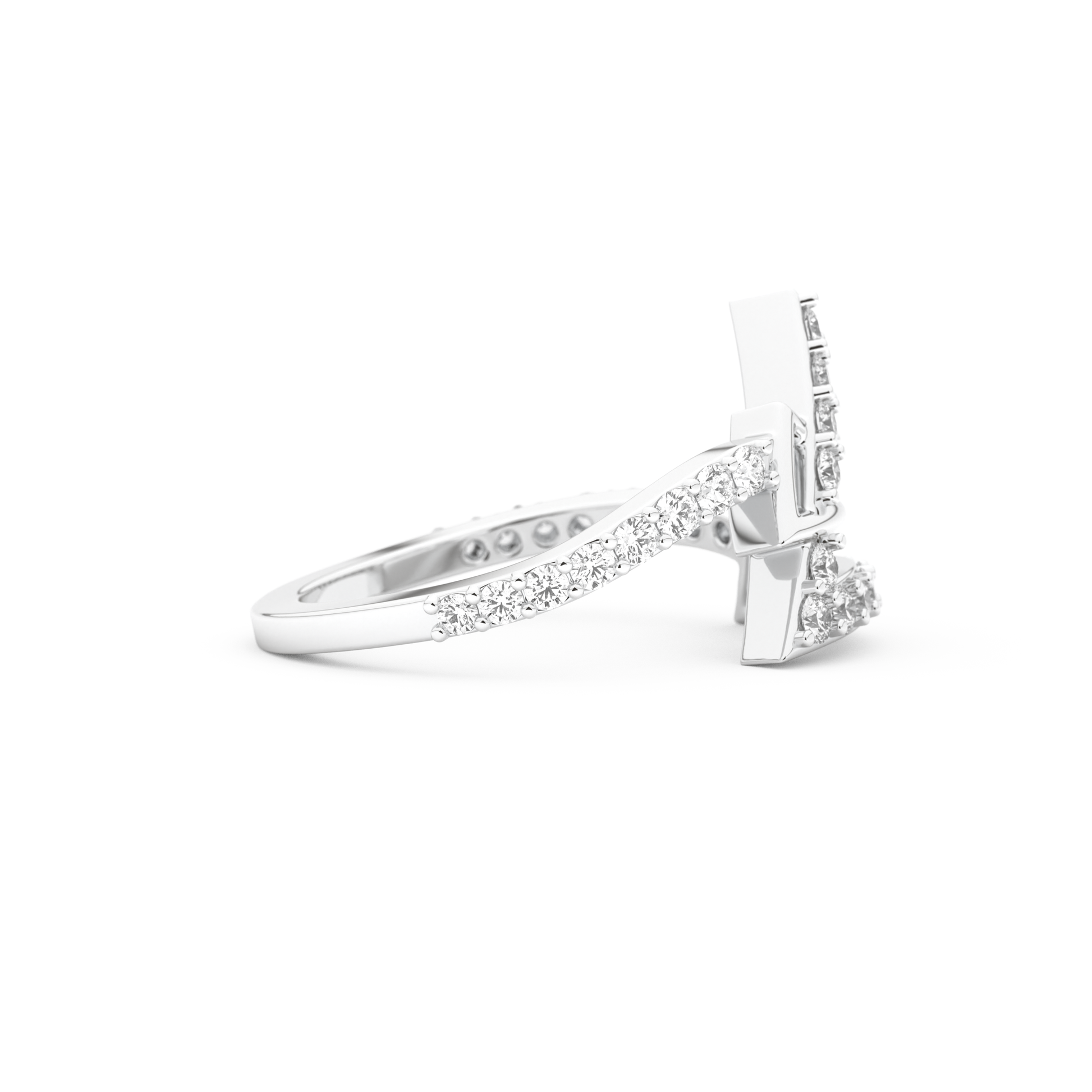 Half Eternity Wedding Band with 0.56 CT Round Cut Moissanite – Yellow, White, or Rose Gold