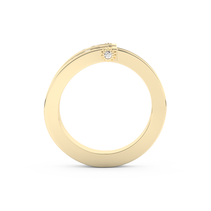 Half Eternity Wedding Band with 1.53 CT Round And Baguette Cut Moissanite – Yellow, White, or Rose Gold