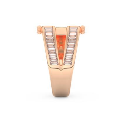 Half Eternity Wedding Band with 1.53 CT Round And Baguette Cut Moissanite – Yellow, White, or Rose Gold