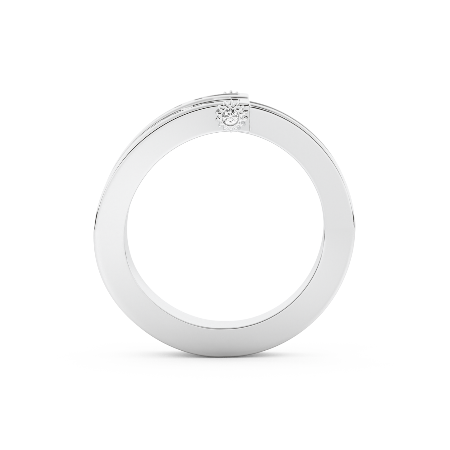 Half Eternity Wedding Band with 1.53 CT Round And Baguette Cut Moissanite – Yellow, White, or Rose Gold