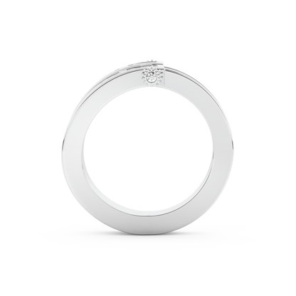 Half Eternity Wedding Band with 1.53 CT Round And Baguette Cut Moissanite – Yellow, White, or Rose Gold
