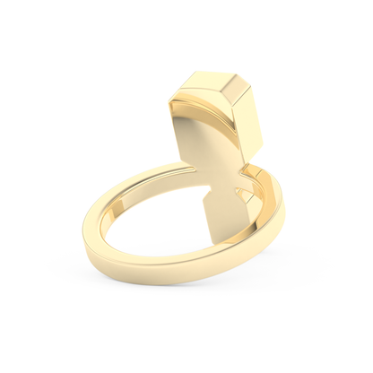Parallel Diamond Style Wedding Band with 2.43 CT Emerald Cut Moissanite – Yellow, White, or Rose Gold