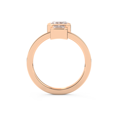 Parallel Diamond Style Wedding Band with 2.43 CT Emerald Cut Moissanite – Yellow, White, or Rose Gold