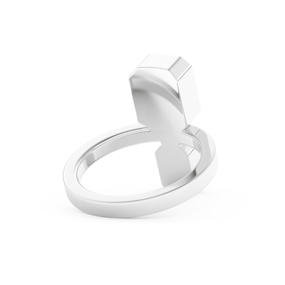 Parallel Diamond Style Wedding Band with 2.43 CT Emerald Cut Moissanite – Yellow, White, or Rose Gold