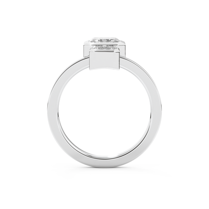 Parallel Diamond Style Wedding Band with 2.43 CT Emerald Cut Moissanite – Yellow, White, or Rose Gold