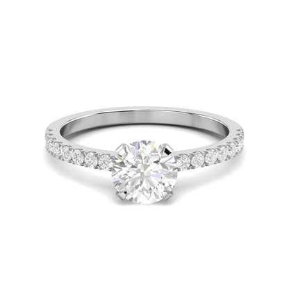 1.03 CT Round Solitaire CVD F/VS1 Diamond Engagement Ring 3