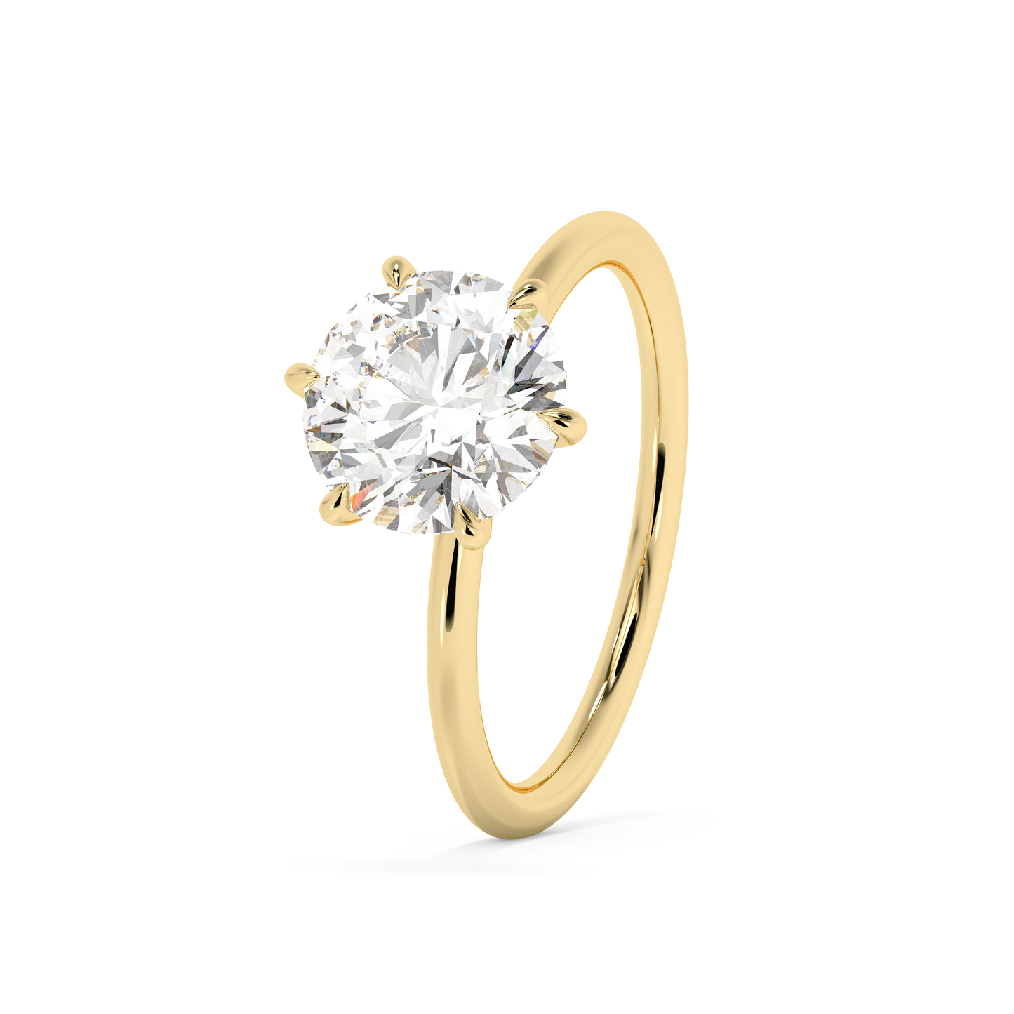 Emerald Solitaire Lab Grown Diamond Engagement Ring