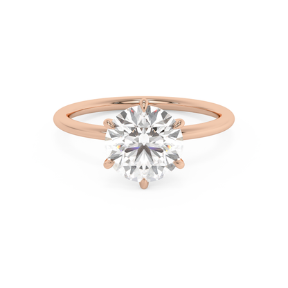 Emerald Solitaire Lab Grown Diamond Engagement Ring