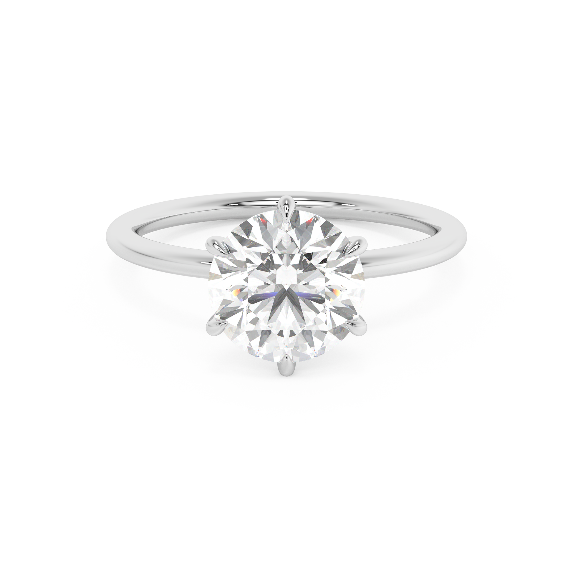 Emerald Solitaire Lab Grown Diamond Engagement Ring