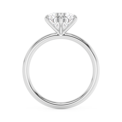 Emerald Solitaire Lab Grown Diamond Engagement Ring
