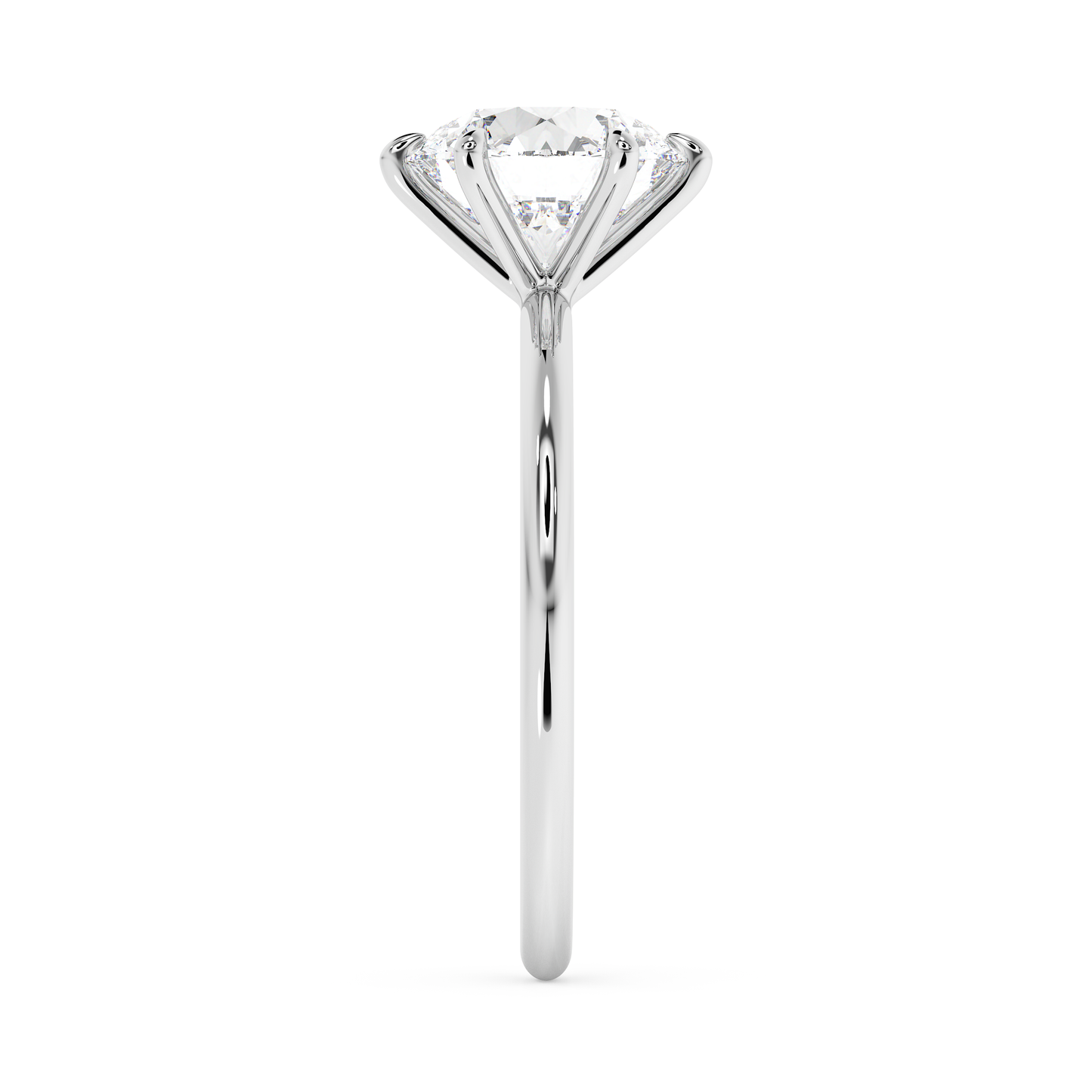 Emerald Solitaire Lab Grown Diamond Engagement Ring