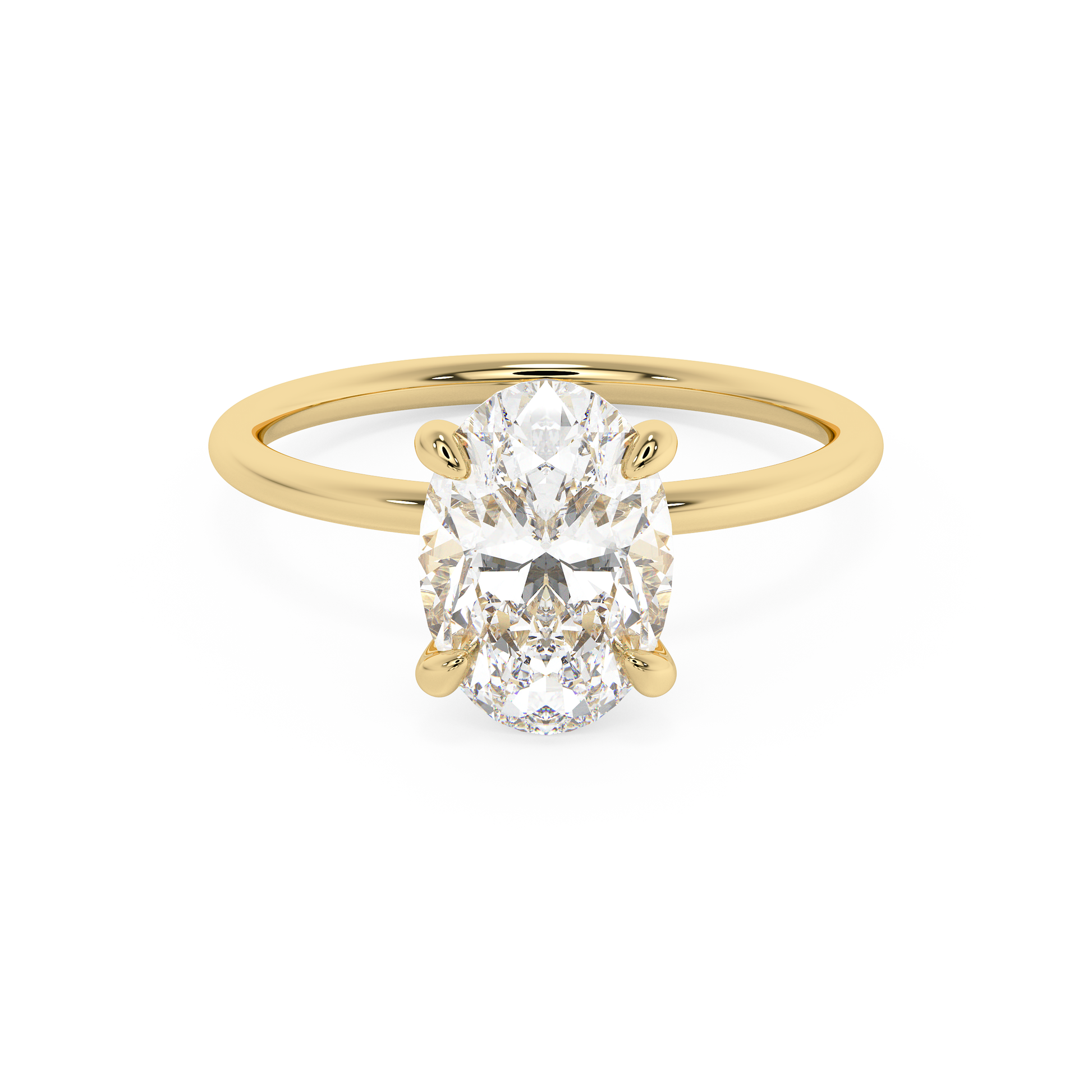 Emerald Solitaire Lab Grown Diamond Engagement Ring