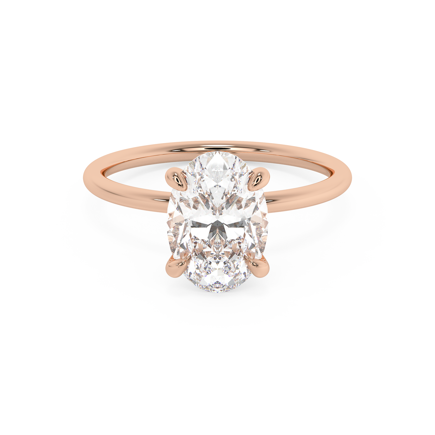 Emerald Solitaire Lab Grown Diamond Engagement Ring